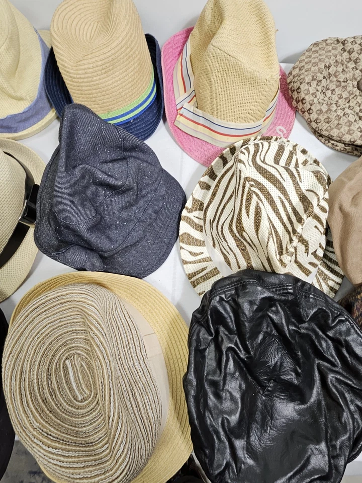 Lote De 18 Sombreros De Niña - Boinas, Fedoras, Sombrero De Sol, Sombreros De Newsboy Lote Grande Foto 4 de 4