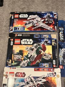 Vintage LEGO Box Lot Star Wars Space Police Power Miners Empty Boxes 8088 8097