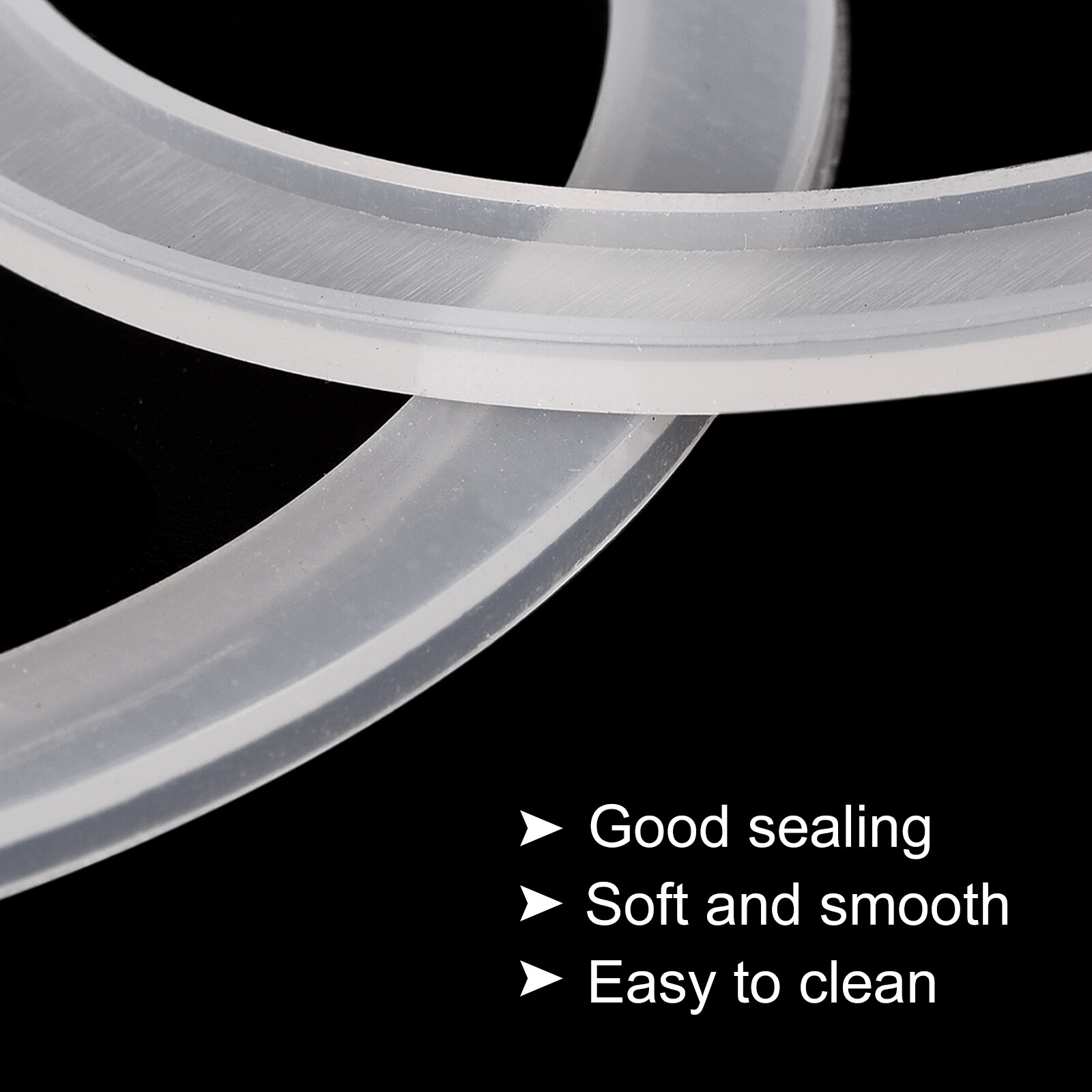 Rubber Gasket, 12pcs Silicone Seals for Glass Jars, Standard Mouth