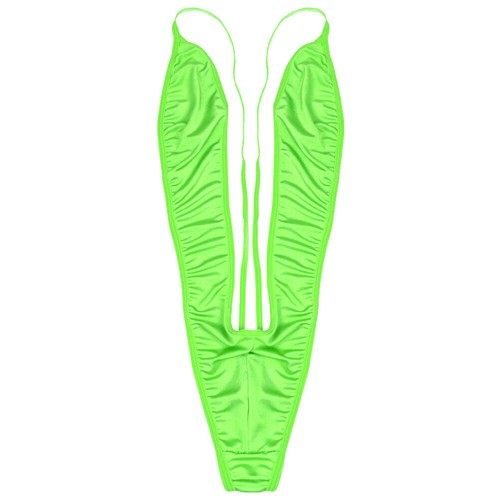Traje de baño de peluche para mujer Sling Shot Monokini de una pieza micro bikini tanga - Imagen 46 de 60