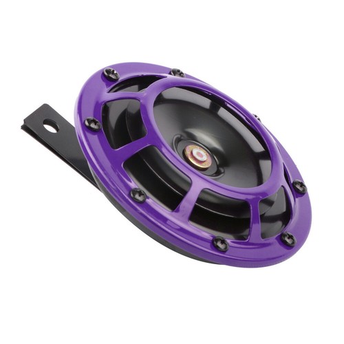 2x Purple Color Super Loud Blast Tone 12V Grille Mount Compact Car Horns 335-400 - Picture 5 of 9