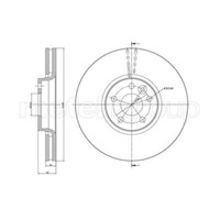 Metelli 2X Bremsscheibe Vorne Ø328 Mm BelüFtet Lackiert FüR Volvo XC60 156 D4