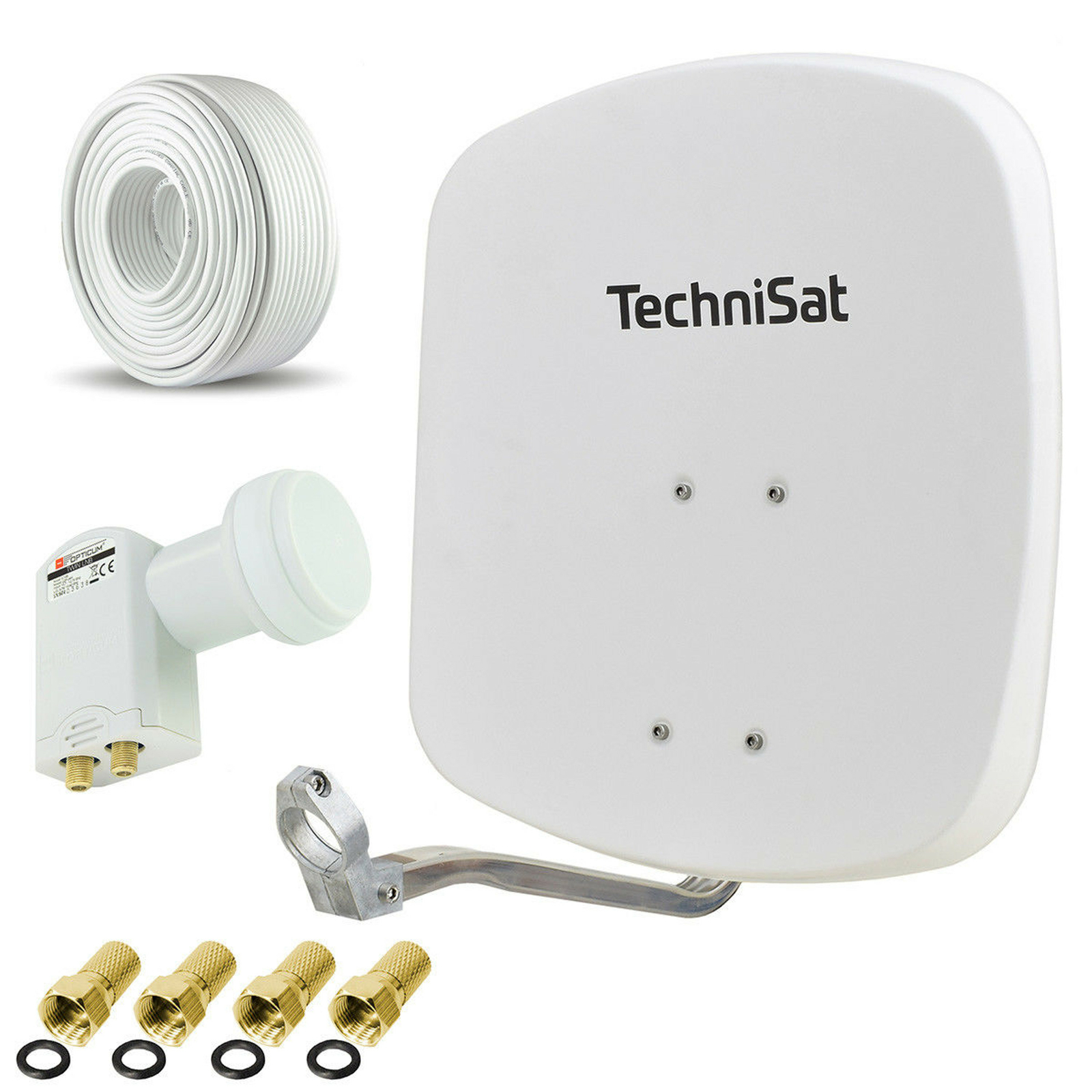 Technisat 45 Digidish Alu Aluminium Sat Spiegel Schüssel Weiß +