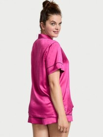 Victoria’s Secret Satin Short Pajama Set, Color Luscious Rose, Size X-Small