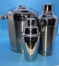 1960’s Vintage Copco Ice Bucket & Copco Cocktail Mixers Demark By Mark Lax EUC