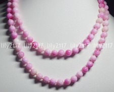Natural 8mm pink Multicolor Kunzite Round Gems Beads Jewelry Necklace 16-48" AAA