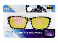 Boys DC Comics Batman Camouflage Black and Yellow Sports Wrap Kids Sunglasses