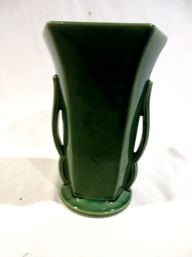 McCoy Green 2-Handled 8" Vase
