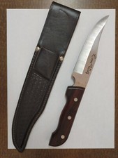 Cuchillo de acero inoxidable Maxam Wildlife Lone Wolf de colección nuevo mango de palo de rosa SKMX3