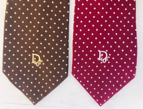 Dior lazos a lunares Mezcla de seda para hombres