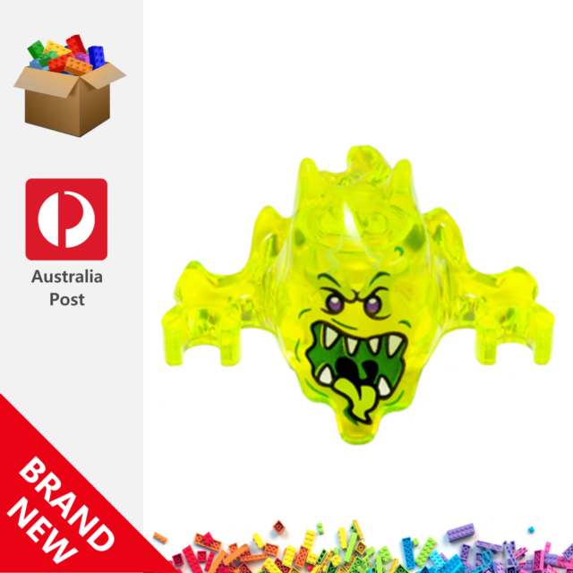 Genuine LEGO™ Transparent Neon Green Minifigure Headgear Mask Ninjago Skreemer