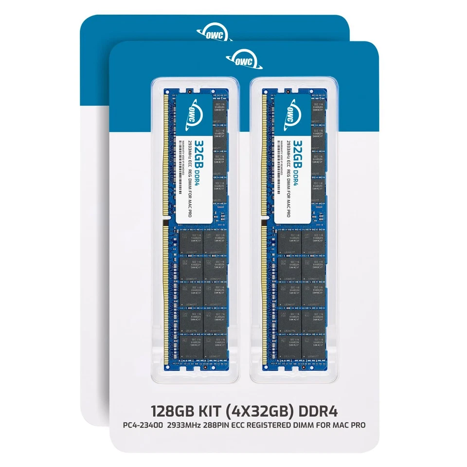 OWC 128GB (4x32GB) DDR4 2933MHz ECC Reg Memory RAM Upgrade for 2019 Mac Pro - Image 2 of 4