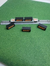 1/160 N Scale 5 Pack 20ft Shipping BNSF Containers Orange + Black FREE SHIPPING 