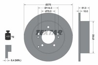 2X Textar 92185803 Bremsscheibe FüR KIA