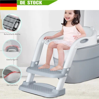 MARKENLOS Toilettentrainer Toilettenaufsatz WC Sitz Toilettensitz mit Treppe für Kinder DE