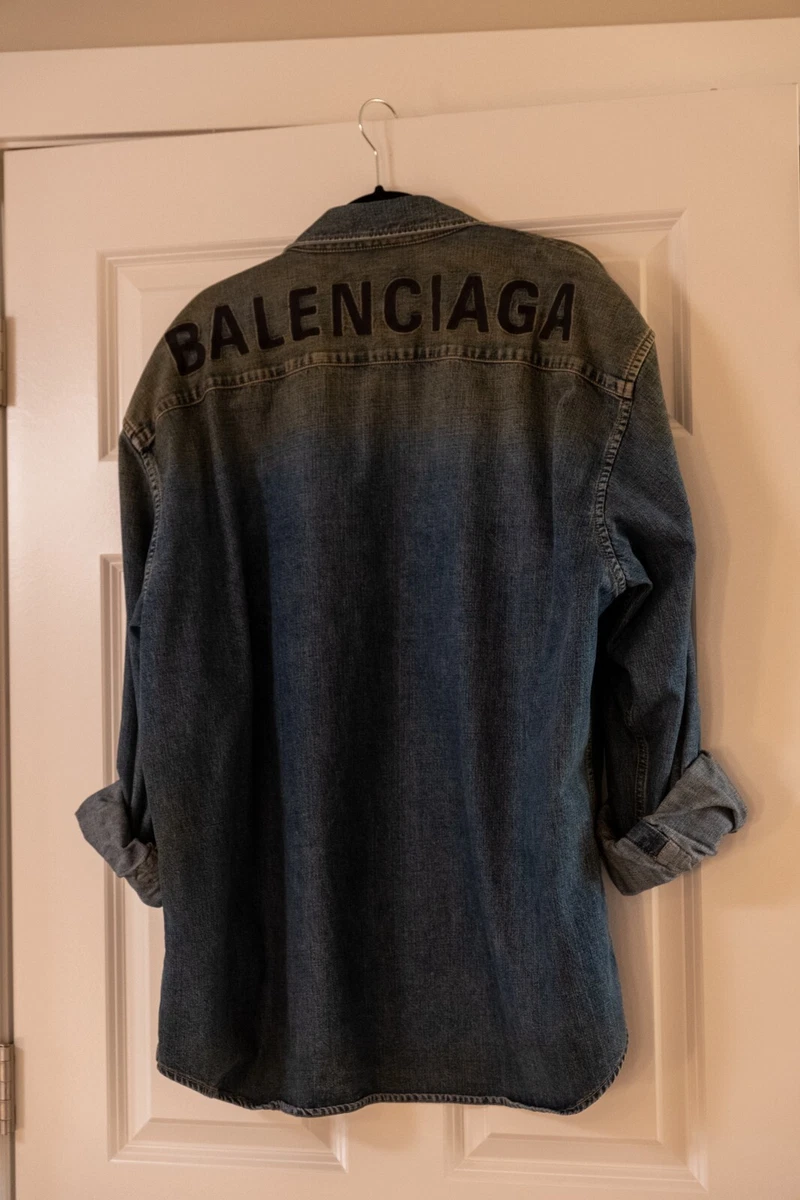 balenciaga jean shirt