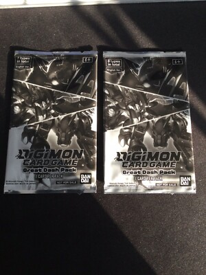 Digimon Great Dash Pack TCG Card Game Sealed OVP BT4 Promo