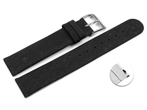Bracelet Montre Cuir Grainé Noir - Dégagement Rapide - Largeurs 12 à 22mm - Neuf Avec étiquette