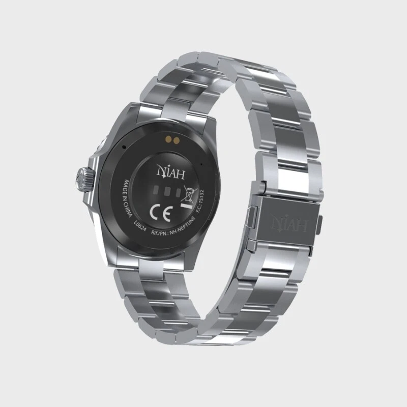 Orologio Smartwatch Uomo Techmade NIAH NH-NEPTUNE-BK Con Cinturino Acciaio - Immagine 2 di 4