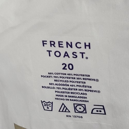 Boys Size 20 French Toast Relaxed Fit Twill Pants Color Khaki School Uniform - Picture 7 of 12
