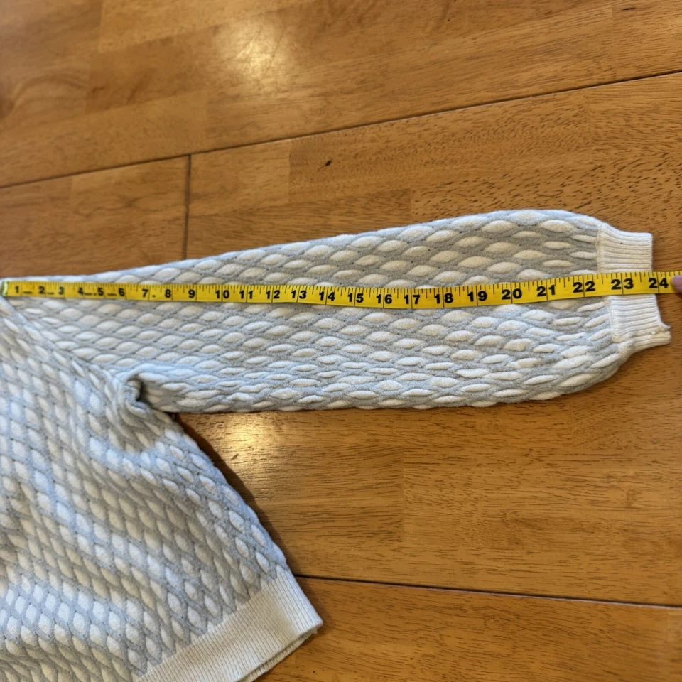 Suéter Anthropologie Pepin Gris Blanco Color Recortado Pullover Para Mujer Talla M Foto 4 de 4