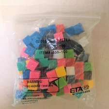 100 pc ETA Cuisenaire Centimeter Cubes Non-Interlocking Algebra Math Homeschool