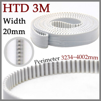 HTD 3M Synchronous Timing Belt Closed Loop For Pulley 20mm Width PU Steel Wire