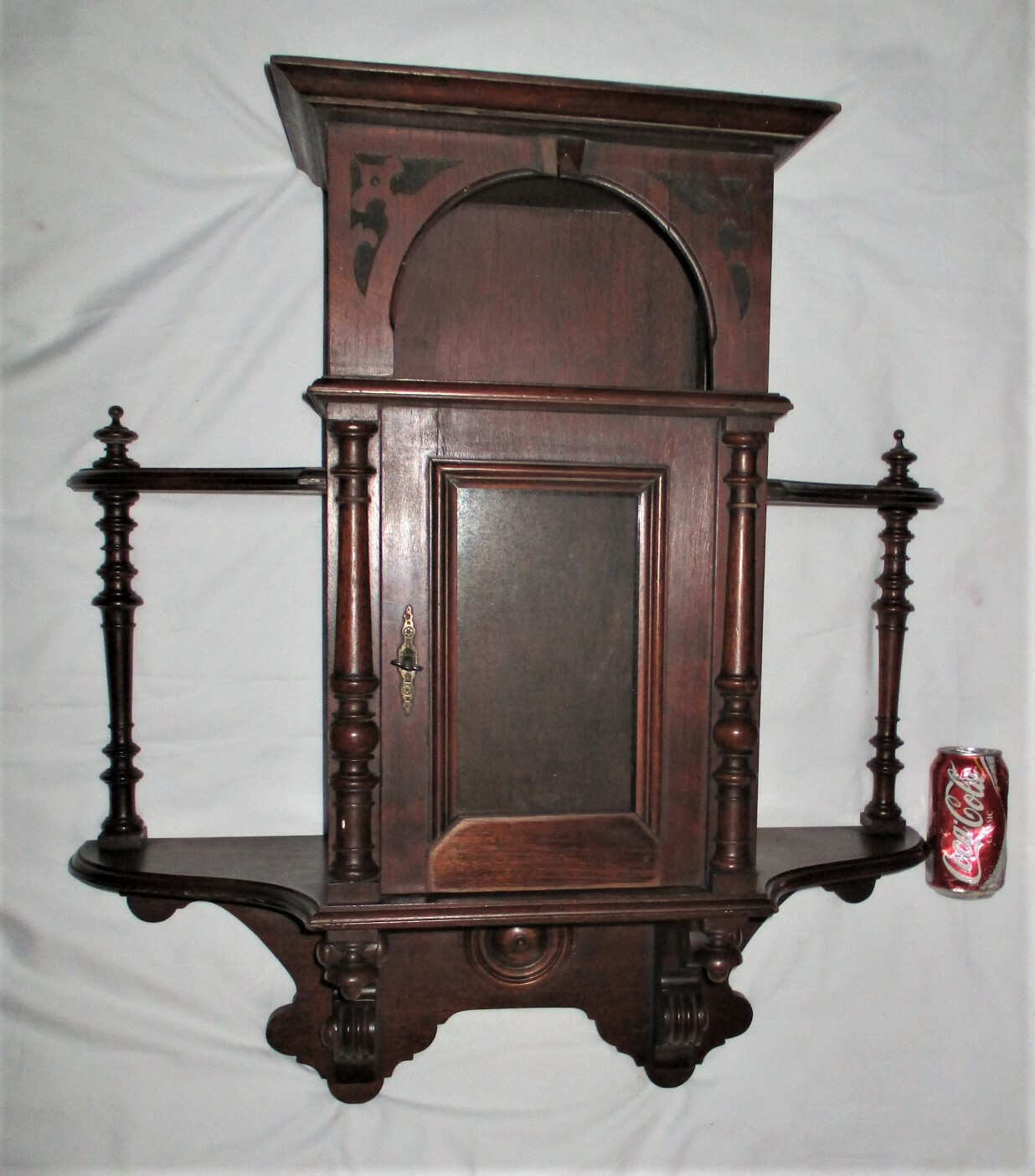 ANTIQUE USA VICTORIAN WOOD FURNITURE CAST IRON KEY LOCK HOME