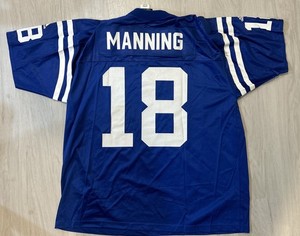 Indianapolis Colts Blue Adidas NFL Jersey #18 Peyton Manning Size 2XL