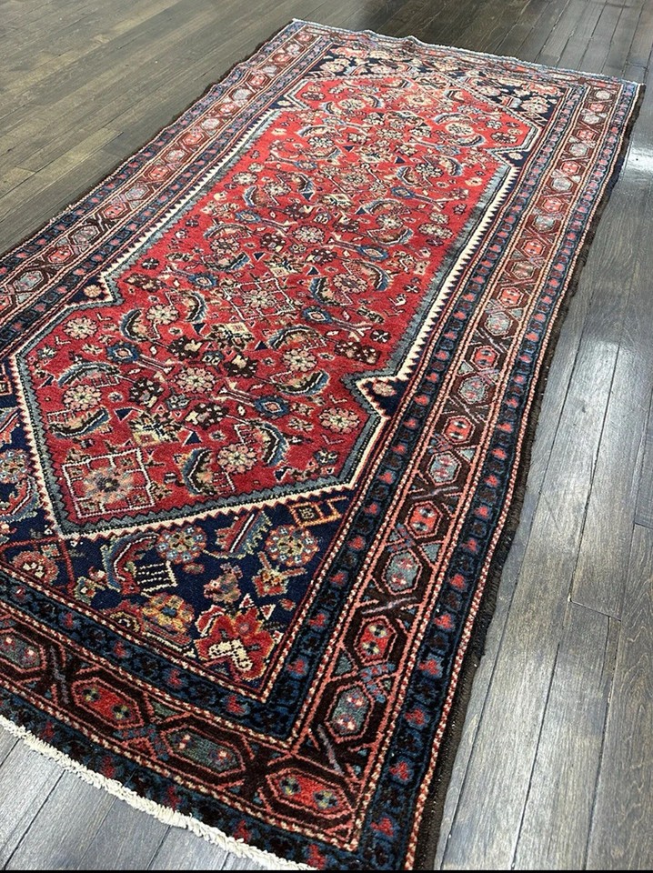 ANTIQUE HERIZ SHORT RUNNER RUG (6x3’1) GORGEOUS COLORS ALL NATURAL ...