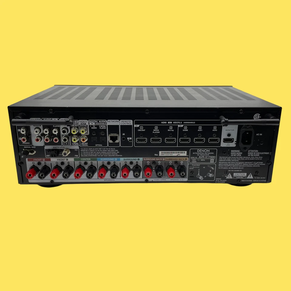FOR PARTS Denon AVR-X1700H 7.2ch 8K AV Receiver Black #4574 z32b3 (VK) - Image 2 of 4
