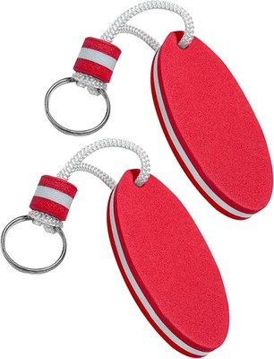 2 PCS Floating Keychains, Oval Foam Key Fob Float Buoy Pendant, Waterproof Key R