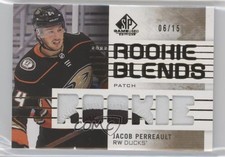 2022 Upper Deck SP Game Used Rookie Blends Jersey 6/15 Jacob Perreault Patch cj7