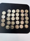 ( 29 ) 90% Silver 1936 - 1959 Washington Quarters Lot Mixed Dates
