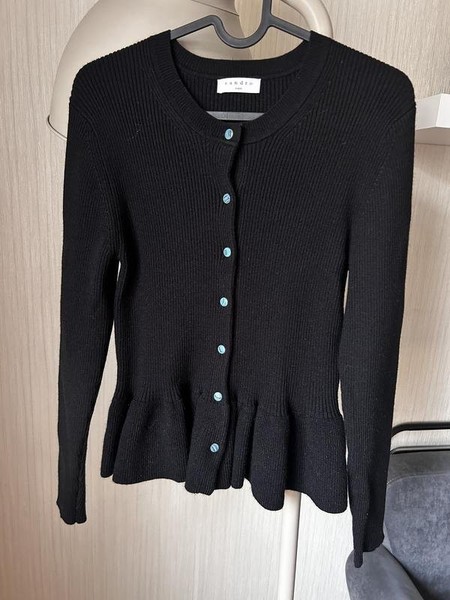 Women Sandro Paris Sweater Black Acrylic 38
