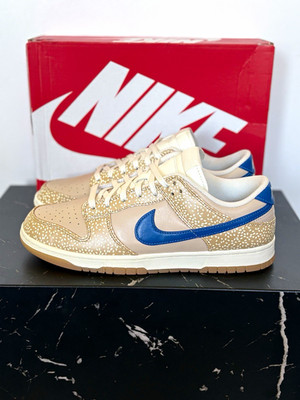 Nike Dunk Low Herren Sneaker Low Top Leder beige/blau EU 45,5 US 11,5 DZ4853-200
