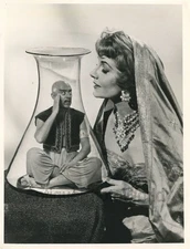 Louie Nye as genie w Janet Blair Arabian Nights Chevy Show fun vintage photo