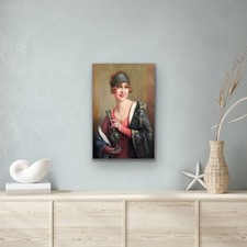 "vintage painting, Victorian woman " Canvas Wall Art Picture Print
