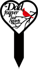 Father'S Day Dad Memorial Grave Markers for Cemetery Cardinals Heart Memorial Pl