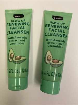 b·pure Glow Up Renewing Facial Cleanser Avocado Ceramides 4 fl oz 2 Pack