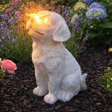 Solar LED Dog Butterfly Memorial Light Waterproof Outdoor Tribute Decoration