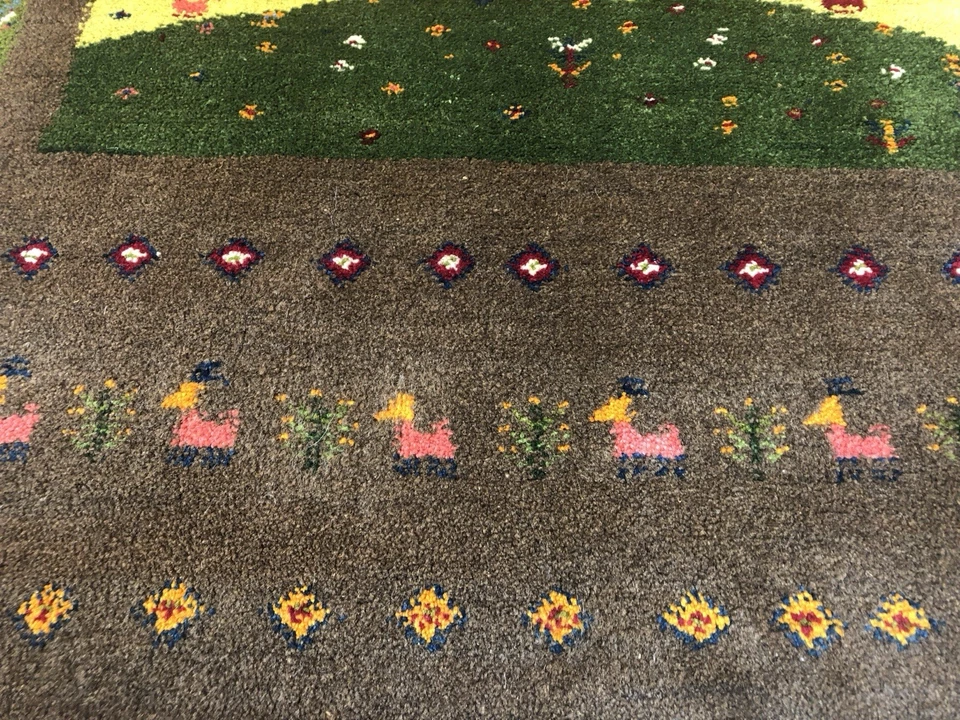 NEU Perserteppich Gabbeh Perser Teppich Handgeknüpft  146x99 Wolle Bio - Bild 3 von 4