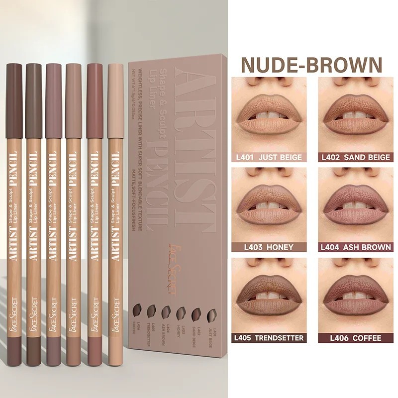 Set Long-lasting Non-drying Smooth Lip Pencils - New