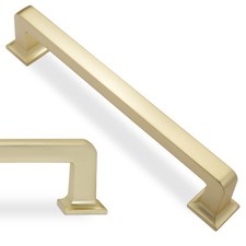 10 PCS 5 Inch Kitchen Cabinet Handles Brushed Brass Zinc Alloy Drawer Pulls