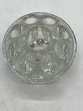 Vintage Clear Glass Floral Frog Vase Insert