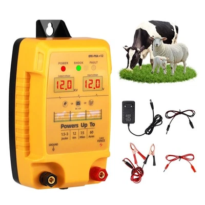 VUSDDY Weidezaungerät 12V 230V Elektrozaungerät Weidezaun Weidegerät Elektrozaun 12 km