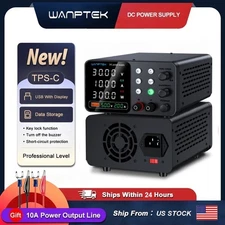 DC Power Supply Lab Adjustable 0-30/60/120V 0-3/5/10A Variable Internal Memories