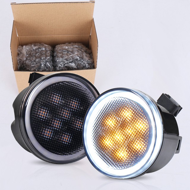 Clignotants LED Jeep Wrangler JK pour calandre - Kit tout-terrain de nuit 2 feux