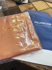 BEDELITE Satin Pillowcase with Zipper 2 Pack, Burnt Orange Pillow Cases Standard