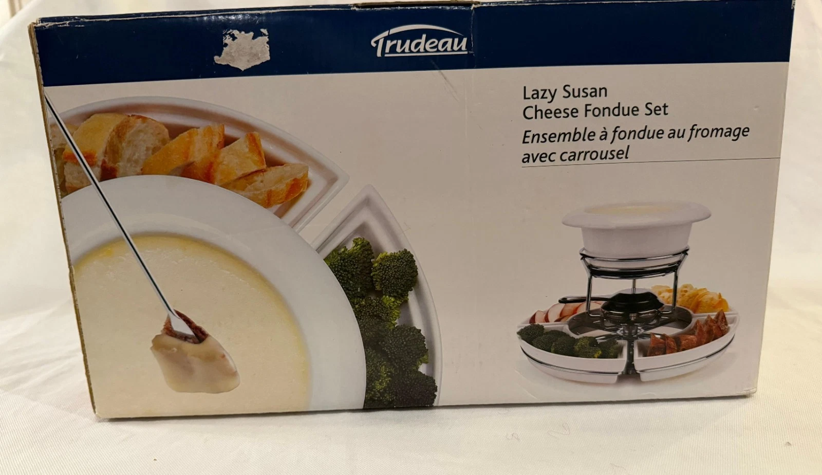 Trudeau Lazy Susan Fondue Set 14 Pc Cheese Chocolate Fondue Set Complete In Box